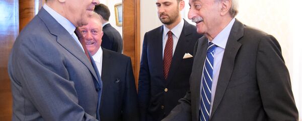 وليد جنبلاط مع سيرغي لافروف - سبوتنيك عربي