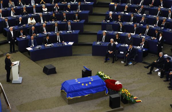 مراسم التأبين في البرلمان الأوروبي بمدينة ستراسبورغ  - سبوتنيك عربي