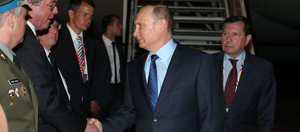 قمة مجموعة العشرين - رئيس روسيا الاتحادية فلاديمير بوتين في هامبورغ، ألمانيا 6 يوليو/ حزيران 2017 - سبوتنيك عربي