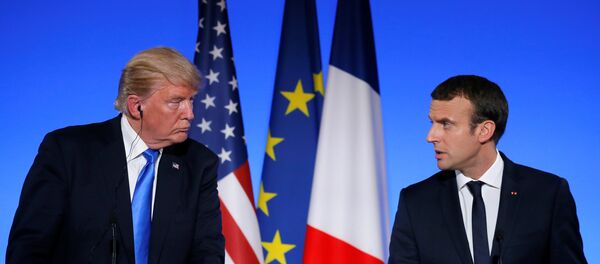 ترامب وماكرون - سبوتنيك عربي