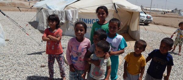 مخيم للنازحين العراقيين غرب الموصل، العراق - سبوتنيك عربي