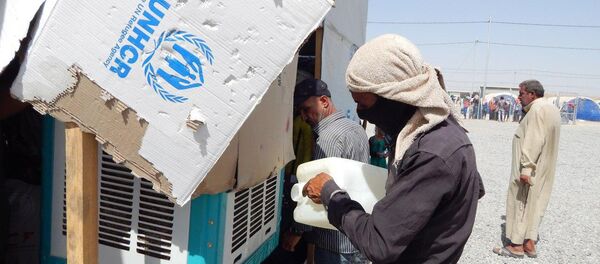 مخيم للنازحين العراقيين غرب الموصل، العراق - سبوتنيك عربي