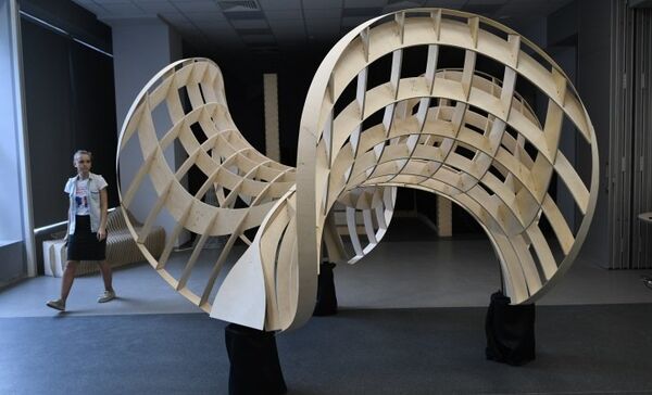 شكل هندسي من الخشب، ناتج عن طباعة ثلاثية الأبعاد - سبوتنيك عربي