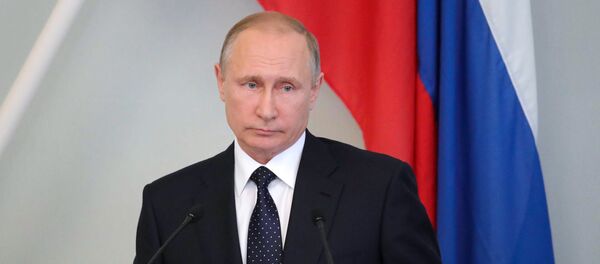 الرئيس فلاديمير بوتين خلال خلال لقائه مع الرئيس الفنلندي، ساولي نينيستو في فنلندا، 27 يوليو/ تموز 2017 - سبوتنيك عربي