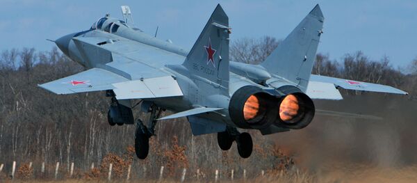 المقاتلة ميغ-31 خلال المناورات في بريمورسكي كراي - سبوتنيك عربي