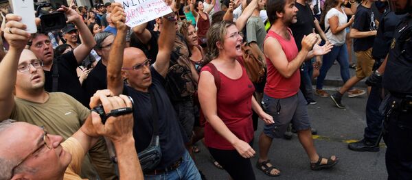 مظاهرات في برشلونة - سبوتنيك عربي