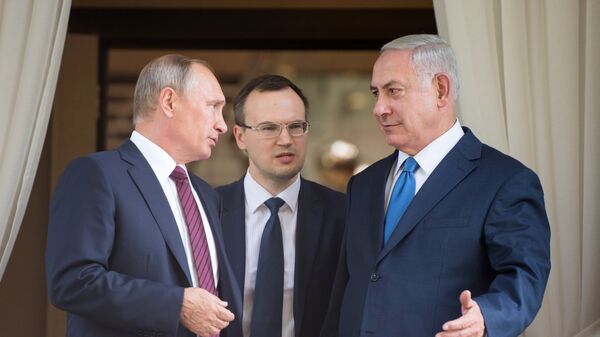 لقاء الرئيس الروسي بوتين ورئيس الوزراء الإسرائيلي نتنياهو - سبوتنيك عربي