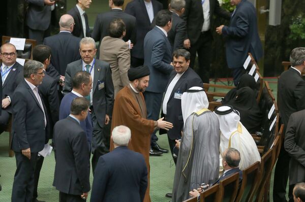 عمار الحكيم في مراسم تنصيب الرئيس الإيراني حسن روحاني - سبوتنيك عربي