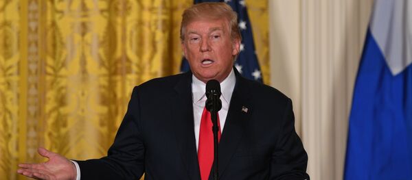 رئيس الولايات المتحدة الأمريكية دونالد ترامب في واشنطن، 28 أغسطس/ آب 2017 - سبوتنيك عربي