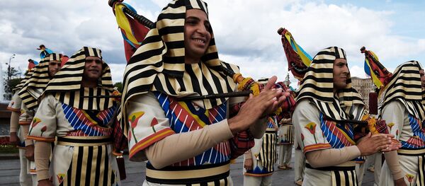 مهرجان سباسكايا باشنيا الدولي للموسيقى العسكرية على الساحة الحمراء في موسكو - فريق أوركيسترا من مصر - سبوتنيك عربي