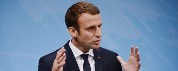 الرئيس الفرنسي إيمانويل ماكرون في هامبورغ، ألمانيا - سبوتنيك عربي