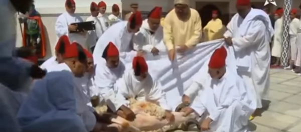 ملك المغرب محمد السادس ينحر كبش العيد - سبوتنيك عربي