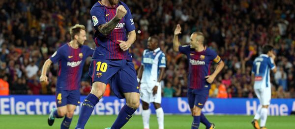 ميسي يسجل ضد اسبانيول - سبوتنيك عربي