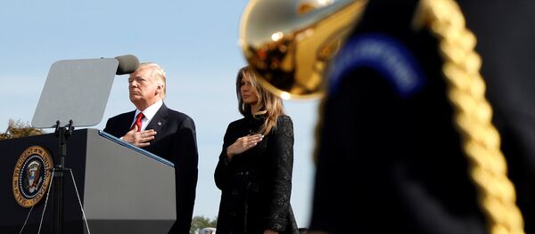 ترامب وميلانيا في احتفالية ذكرى ضحايا هجمات سبتمبر - سبوتنيك عربي