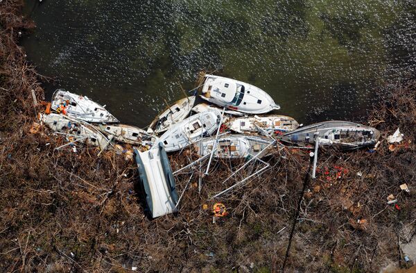 آثار الإعصار على المراكب   - سبوتنيك عربي