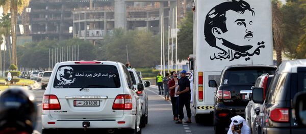 غرافيتي لأمير قطر الشيخ تميم على السيارات - سبوتنيك عربي