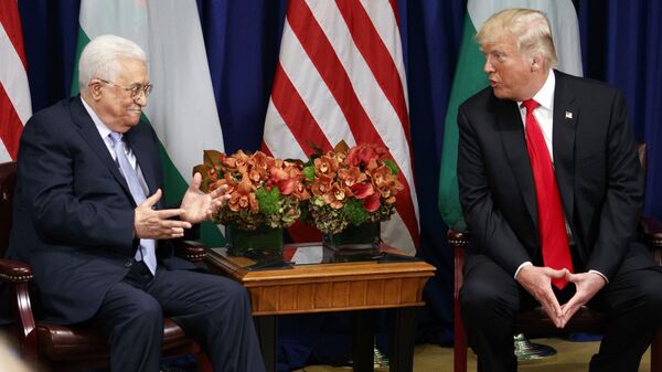 اجتماع الرئيس الفلسطيني محمود عباس مع نظيره الأمريكي دونالد ترامب في البيت الأبيض، الولايات المتحدة 20 سبتمبر/ أيلول 2017 - سبوتنيك عربي