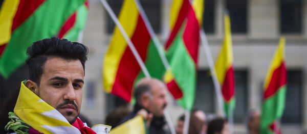 Supporters of the Kurdish group Popular Protection Unit (YPG)  in Berlin, file photo - سبوتنيك عربي