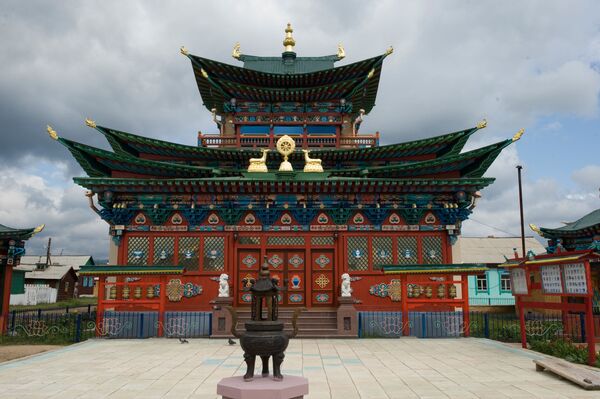 قصر إيفولجينسكي، لمعبد بوذي، في إقليم داتسان إفولجسينكي - سبوتنيك عربي