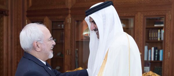 أمير قطر يرحب بظريف - سبوتنيك عربي