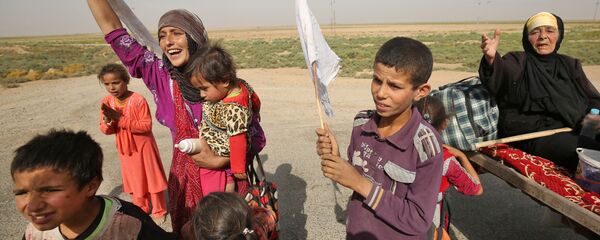 نازحون عراقيون من الحويجة، العراق 4 أكتوبر/ تشرين الأول 2017 - سبوتنيك عربي