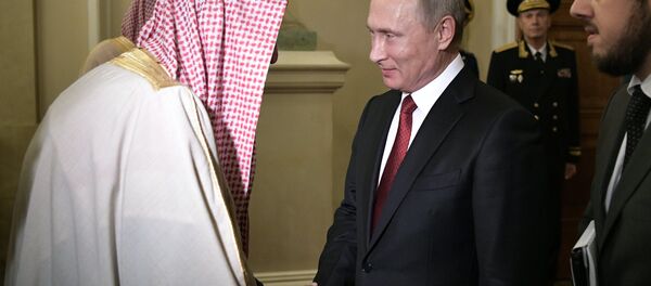 لقاء الرئيس الروسي مع الملك السعودي في موسكو، 5 أكتوبر/تشرين الأول 2017 لقاء الرئيس الروسي مع الملك السعودي في موسكو، 5 أكتوبر/تشرين الأول 2017 - سبوتنيك عربي