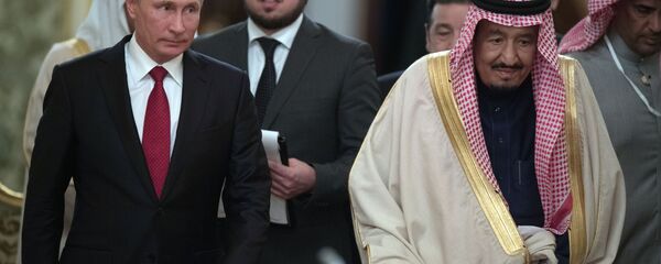 لقاء العاهل السعودي الملك سلمان بن عبدالعزيز آل سعود مع الرئيس الروسي فلاديمير بوتين بالكرملين في موسكو لقاء العاهل السعودي الملك سلمان بن عبدالعزيز آل سعود مع الرئيس الروسي فلاديمير بوتين بالكرملين في موسكو - سبوتنيك عربي