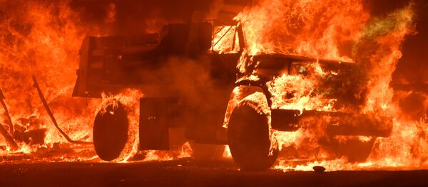 حرائق هائلة في ولاية كاليفورنيا، الولايات المتحدة 9 أكتوبر/ تشرين الثاني 2017 - سبوتنيك عربي