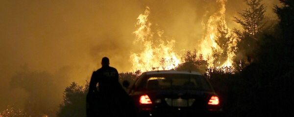 حرائق هائلة في ولاية كاليفورنيا، الولايات المتحدة 9 أكتوبر/ تشرين الثاني 2017 - سبوتنيك عربي