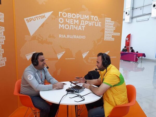  رئيس الوفد السوري إلى المهرجان العالمي للشباب والطلبة في سوتشي، عضو مجلس الشعب السوري ورئيس اتحاد شبيبة الثورة معن عبود - سبوتنيك عربي