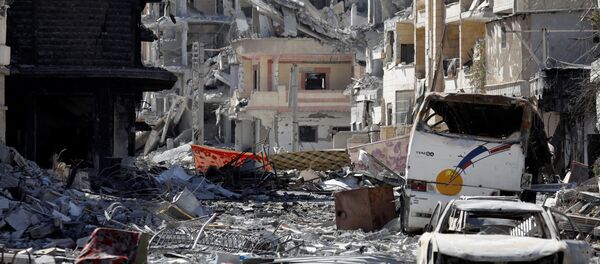 الرقة، سوريا 17 أكتوبر/ تشرين الأول 2017 - سبوتنيك عربي