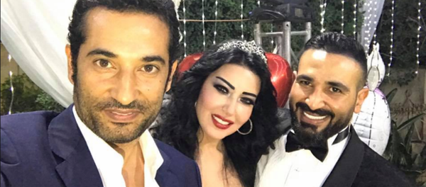 زواج أحمد سعد وسمية الخشاب - سبوتنيك عربي