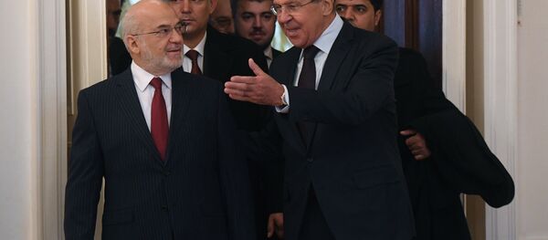 لقاء وزير الخارجية الروسي سيرغي لافروف مع نظيره العراقي في موسكو، 23 أكتوبر 2017 - سبوتنيك عربي