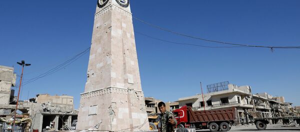 القوات الديموقراطية السورية في مدينة الرقة بعد تحريرها، سوريا 20 أكتوبر/ تشرين الأول 2017 - سبوتنيك عربي