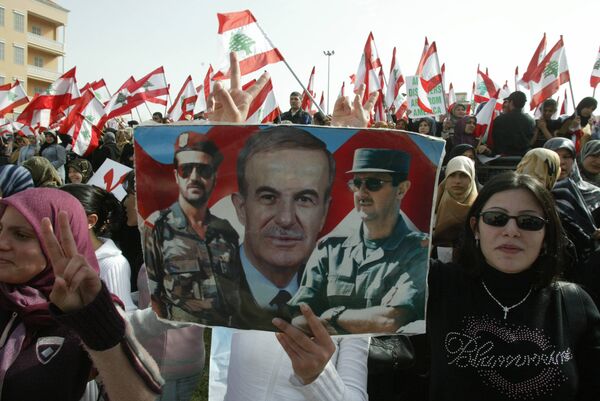مظاهرة داعمة لسوريا في لبنان - سبوتنيك عربي