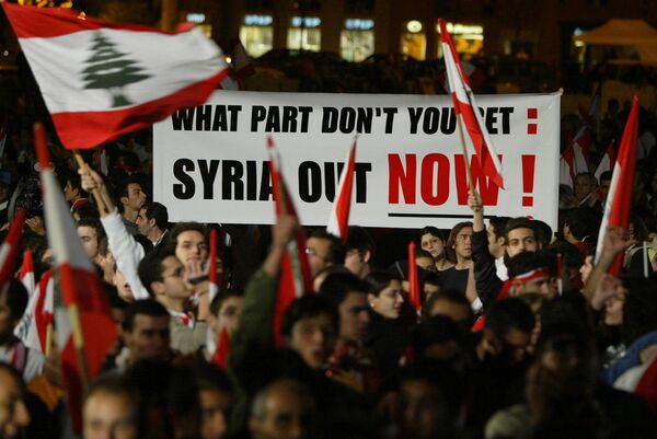 مظاهرات مناهضة لسوريا في العاصمة اللبنانية - سبوتنيك عربي