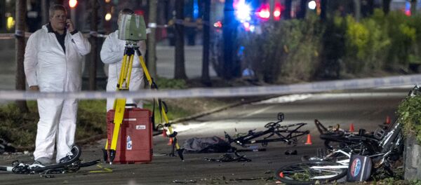 هجوم مانهاتن، نيويورك، الولايات المتحدة الأمريكية 31 أكتوبر/ تشرين الأول 2017 - سبوتنيك عربي