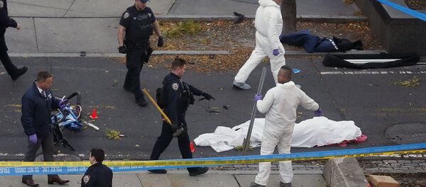 هجوم مانهاتن، نيويورك، الولايات المتحدة الأمريكية 31 أكتوبر/ تشرين الأول 2017 - سبوتنيك عربي