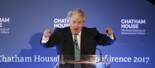 وزير الخارجية البريطانية بوريس جونسون في لندن، إنجلترا 23 أكتوبر/ تشرين الأول 2017 - سبوتنيك عربي