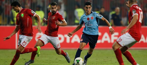 مباراة الذهاب بين فريقي الأهلي المصري والوداد المغربي في دوري أبطال إفريقا لكرة القدم في استاد برج العرب في الإسكندرية مباراة الذهاب بين فريقي الأهلي المصري والوداد المغربي في دوري أبطال إفريقا لكرة القدم في استاد برج العرب في الإسكندرية - سبوتنيك عربي