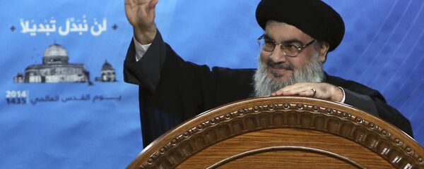  الأمين العام لـحزب الله حسن نصرالله خلال خطابه في بيروت، لبنان 5 نوفمبر/ تشرين الثاني 2017 - سبوتنيك عربي