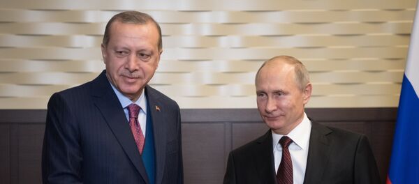 لقاء الرئيس الروسي فلاديمير بوتين مع نظيره التركي في سوتشي، 13 نوفمبر، 2017 لقاء الرئيس الروسي فلاديمير بوتين مع نظيره التركي في سوتشي، 13 نوفمبر، 2017 - سبوتنيك عربي