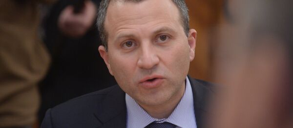 وزير الخارجية اللبناني، جبران باسيل خلال مباحثاته مع وزير الخارجية الروسي سيرغي لافروف في موسكو، 17 نوفمبر 2017 - سبوتنيك عربي