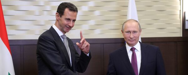 لقاء الرئيس السوري بشار الأسد والرئيس الروسي فلاديمير بوتين في سوتشي لقاء الرئيس السوري بشار الأسد والرئيس الروسي فلاديمير بوتين في سوتشي - سبوتنيك عربي