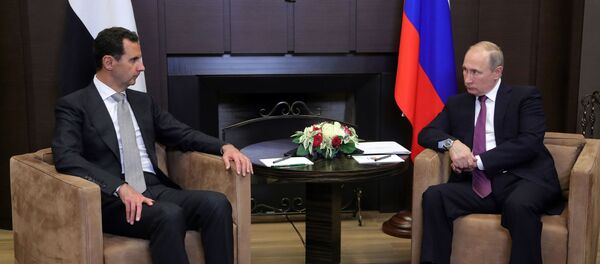 لقاء الرئيس السوري بشار الأسد والرئيس الروسي فلاديمير بوتين في سوتشي - سبوتنيك عربي