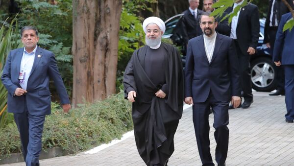 الرئيس الإيراني حسن روحاني في سوتشي، 22 نوفمبر/ تشرين الثاني 2017 - سبوتنيك عربي