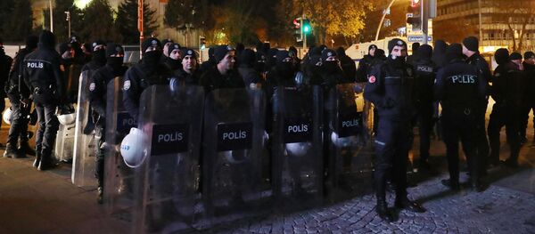 احتجاجات على قرار دونالد ترامب بشأن القدس في أنقرة، تركيا 6 ديسمبر/ كانون الأول 2017 - سبوتنيك عربي