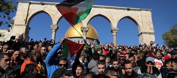 احتجاجات بالقرب من المسجد الأقصى في مدينة القدس - سبوتنيك عربي