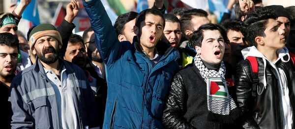 احتجاجات في اسطنبول ضد قرار ترامب حول القدس احتجاجات في اسطنبول ضد قرار ترامب حول القدس - سبوتنيك عربي