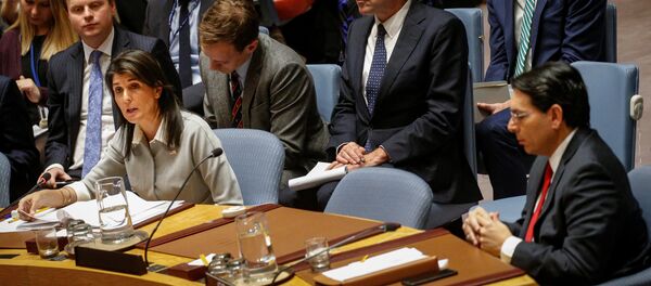 نيكي هيلي في جلسة مجلس الأمن الطارئة حول القدس - سبوتنيك عربي